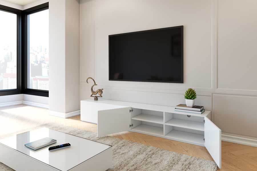 tv unit with removable shelves