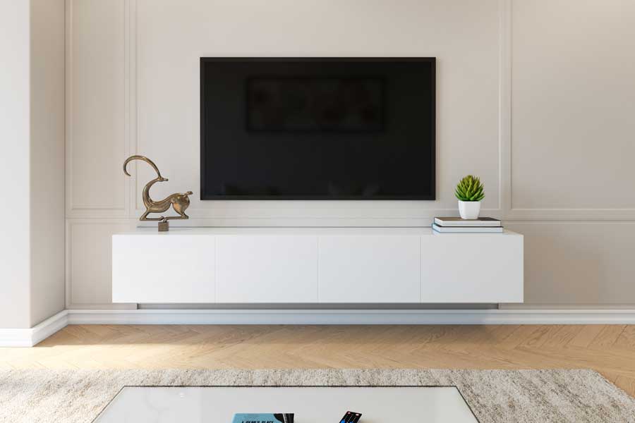 Floating modern tv cabinet